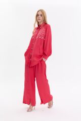 Nakış Detay Gömlekli İkili Takım