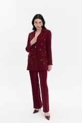 Taş İşlemeli Blazer Takım