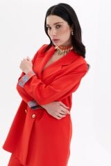 Gold Düğme Detaylı Blazer Takım