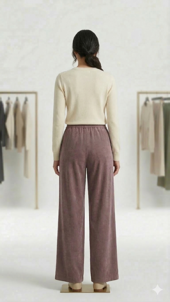 Rahat Kalıp Beli Lastikli Pantalon