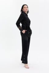 Dantel Detaylı Ceket & Pantolon Takım (İçlikli)